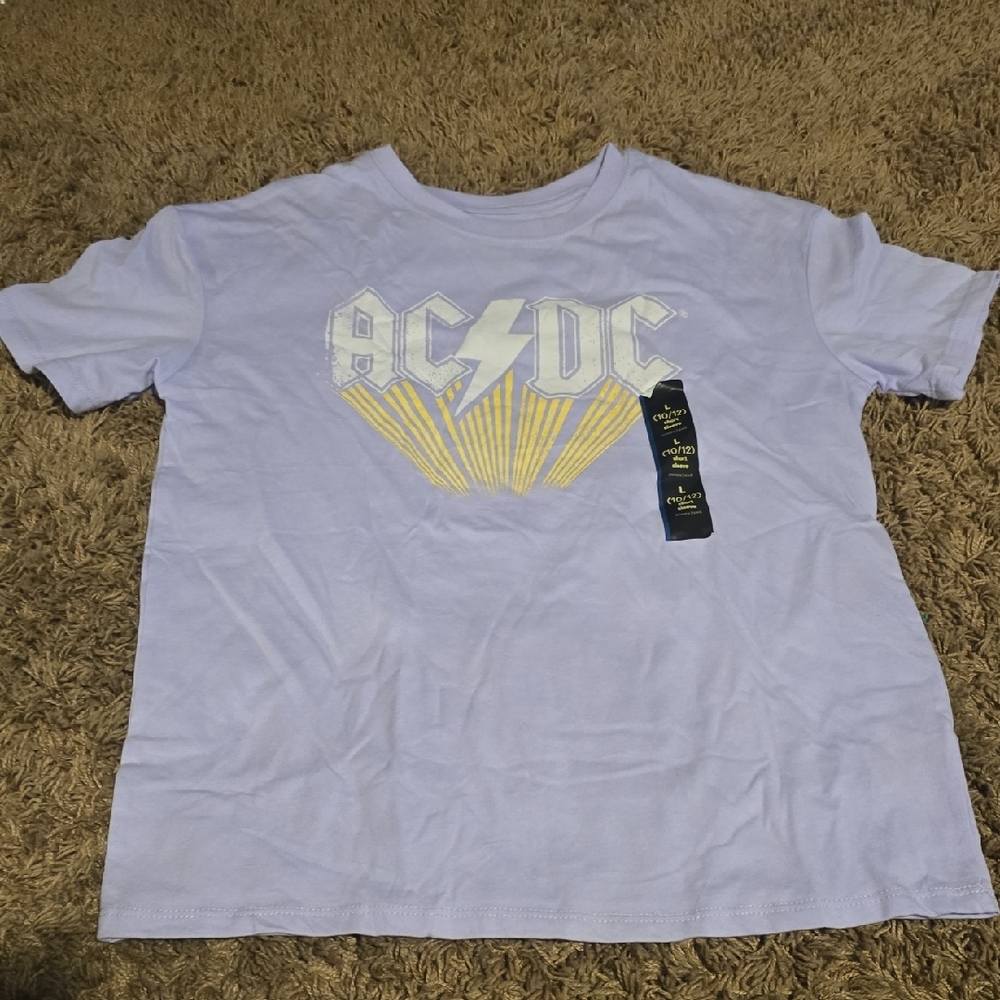 AC/DC Kids Tee - Light Purple and Yellow